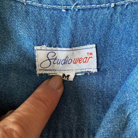 Studio Wear Vintage Denim A-line Women’s Dress, size M - Picture 10 of 11